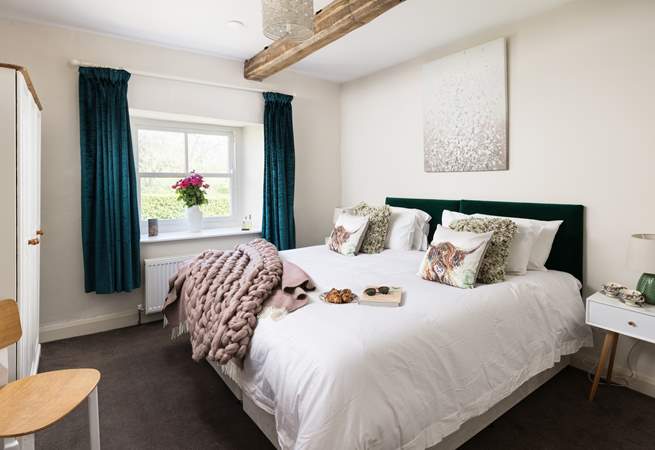 A 'zip and link' bed in the restful bedroom two.