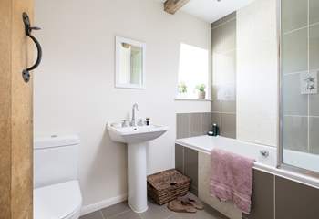 The family bathroom, perfect for a soak after a walk on the moors.