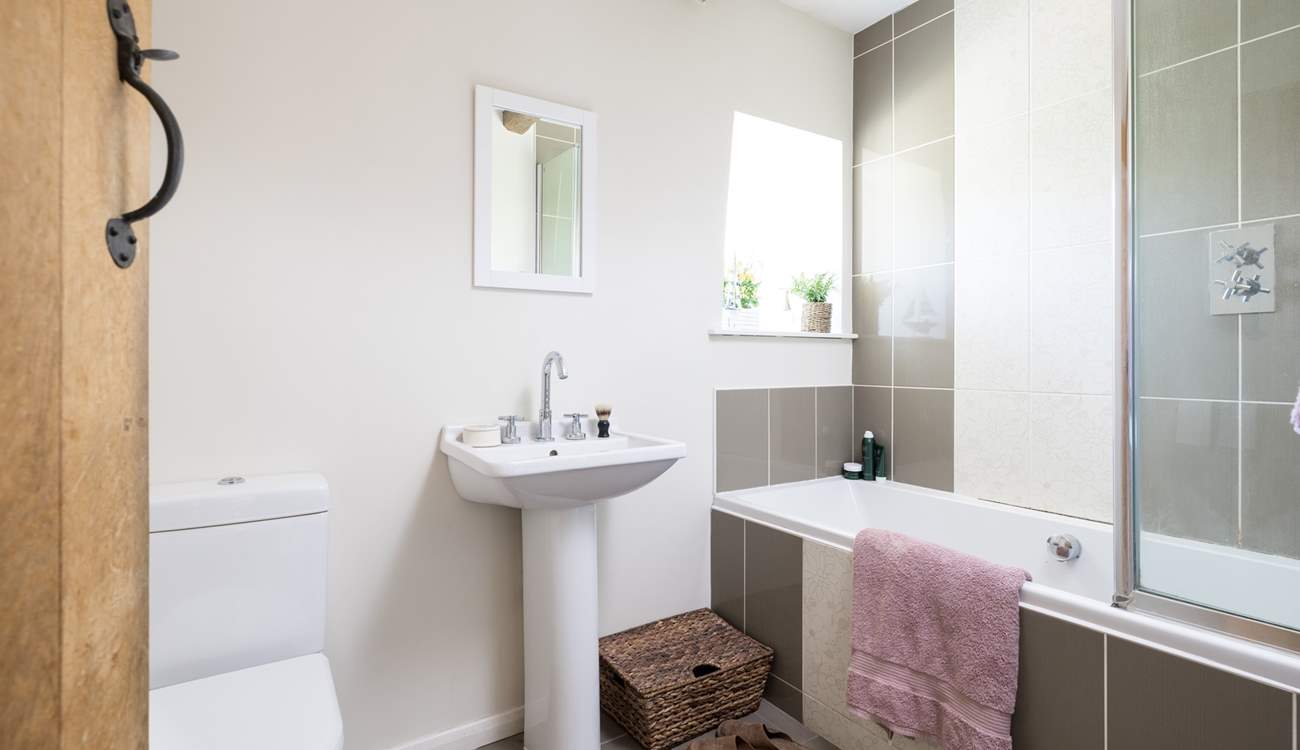 The family bathroom, perfect for a soak after a walk on the moors.