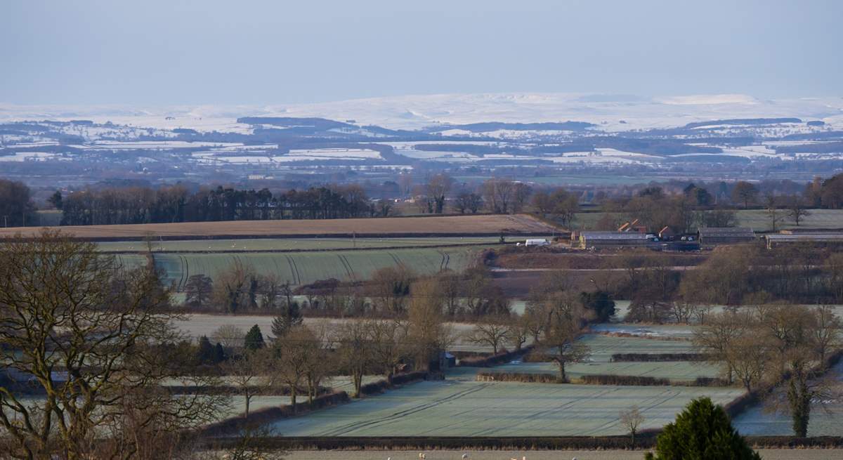 The snow capped hills of the Yorkshire Dales. 