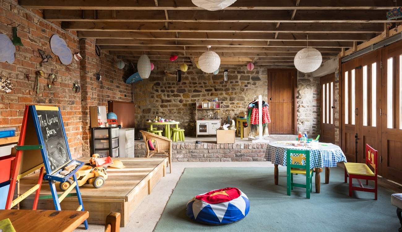 The play barn, hours of fun with activities, learning and just plain fun!