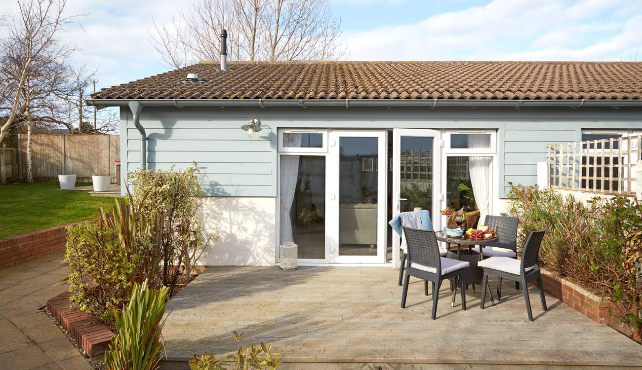 Escape Away's frontage leads to the living space, or you can enter through the side door.