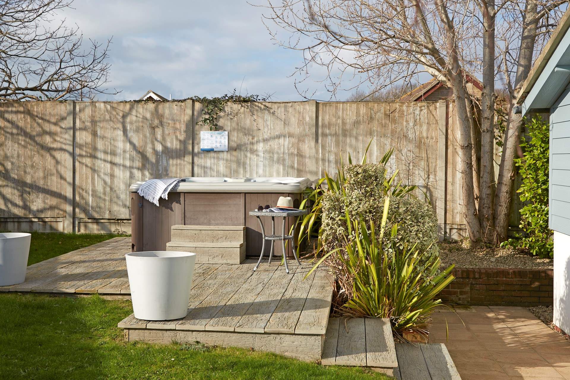 The hot tub is all yours.