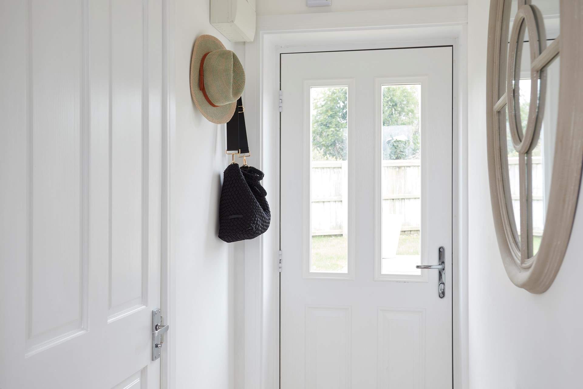 All the rooms lead from the hallway.