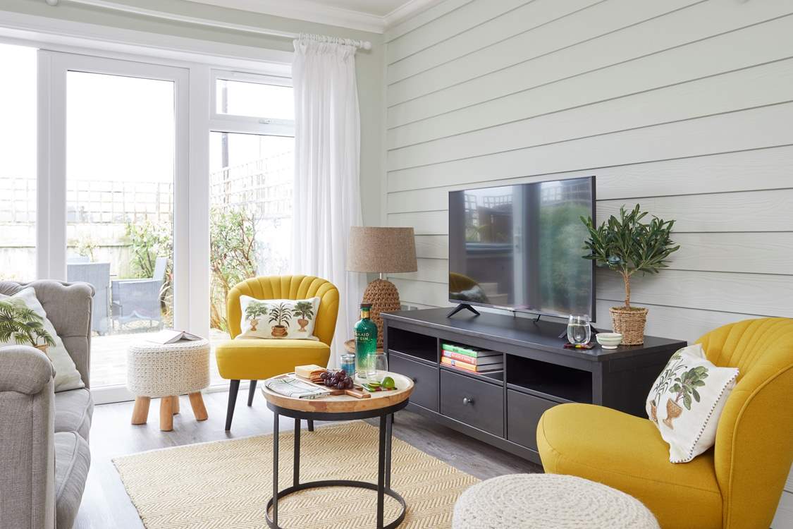 A bright and cheerful interior awaits.