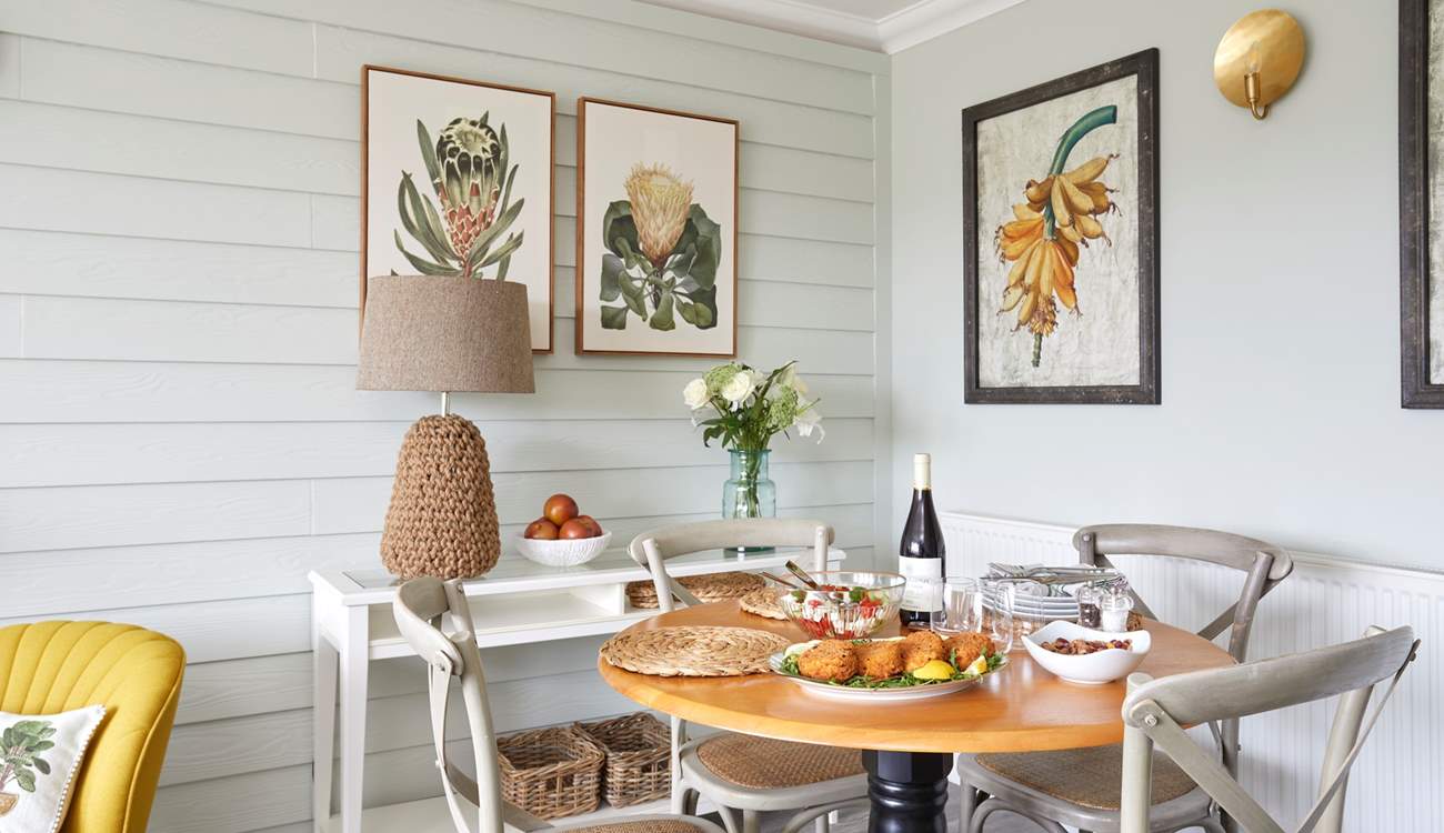 Sit down and enjoy some meals together.