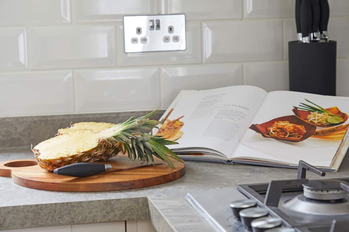 The open plan living space means the chef won't get lonely whilst they create some culinary delights.