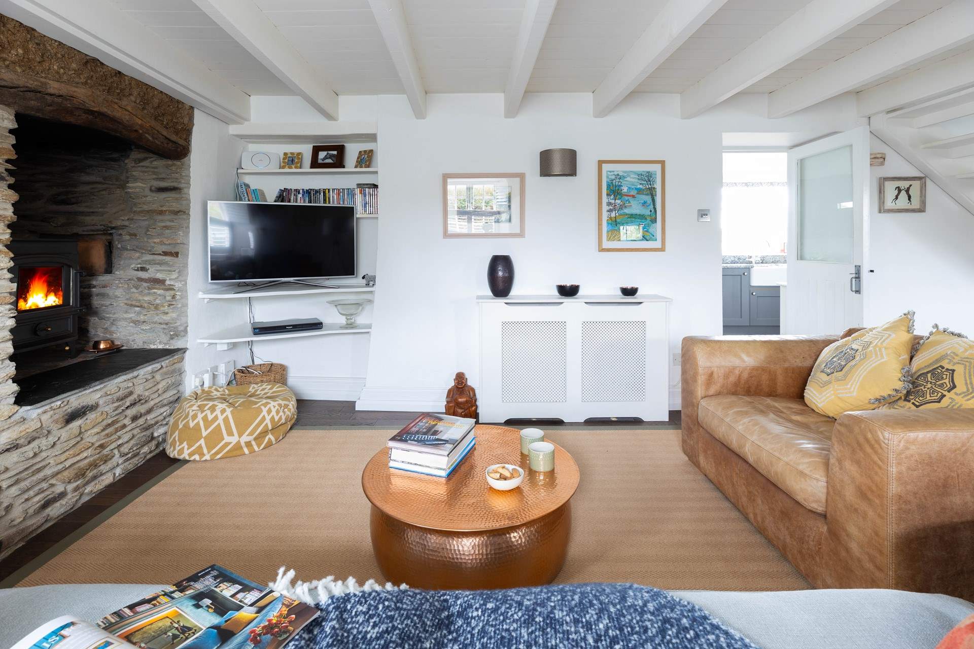 Looking through to the kitchen from the sitting/dining-room. 