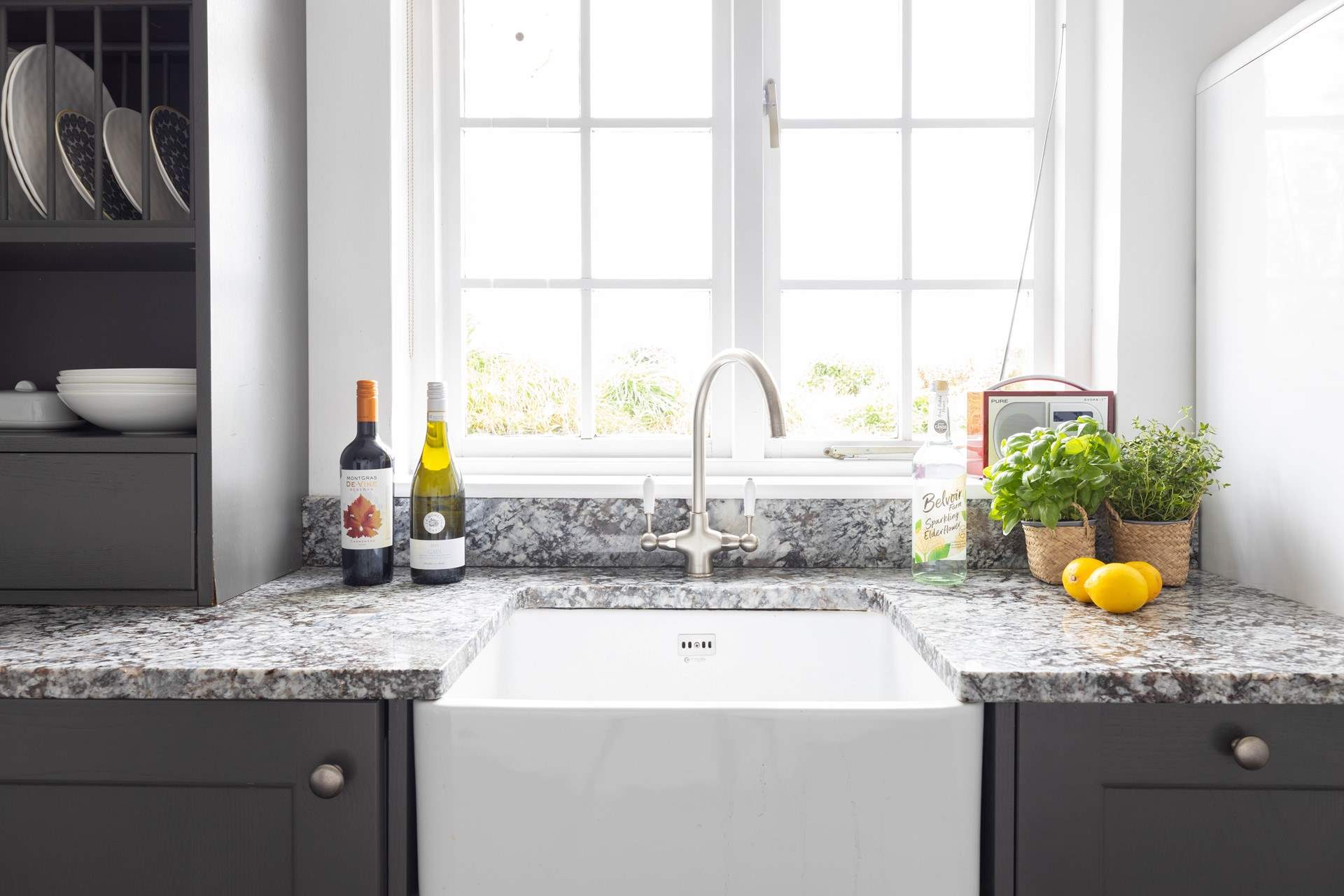 Even the kitchen benefits from the garden views. 