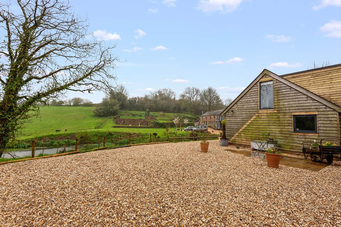 Looking back across at the owners house and Higher Dinnicombe Cottage, which is also available for letting, offering another fabulous base for four lucky guests.