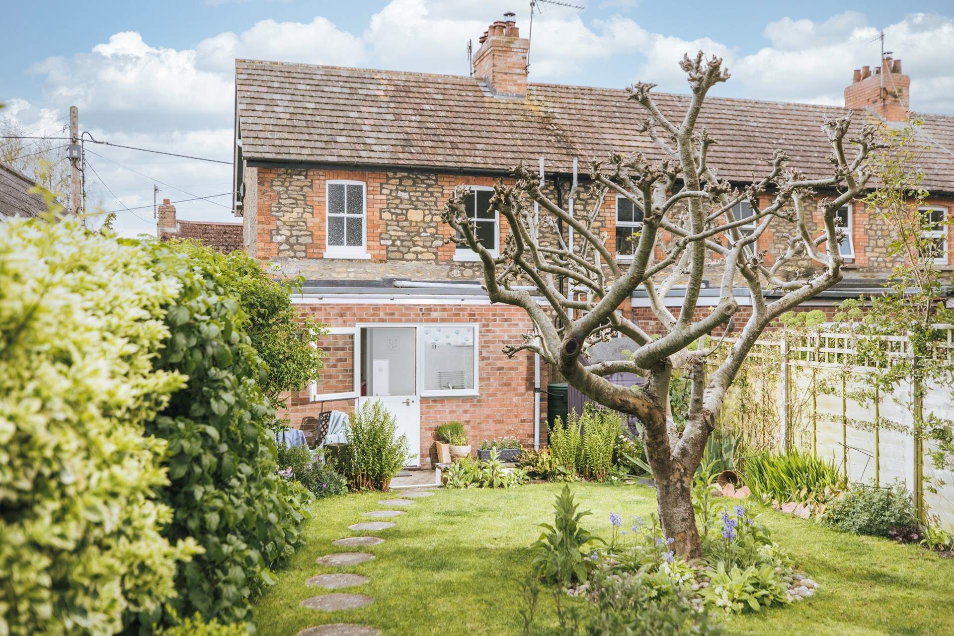 Looking back from the garden.