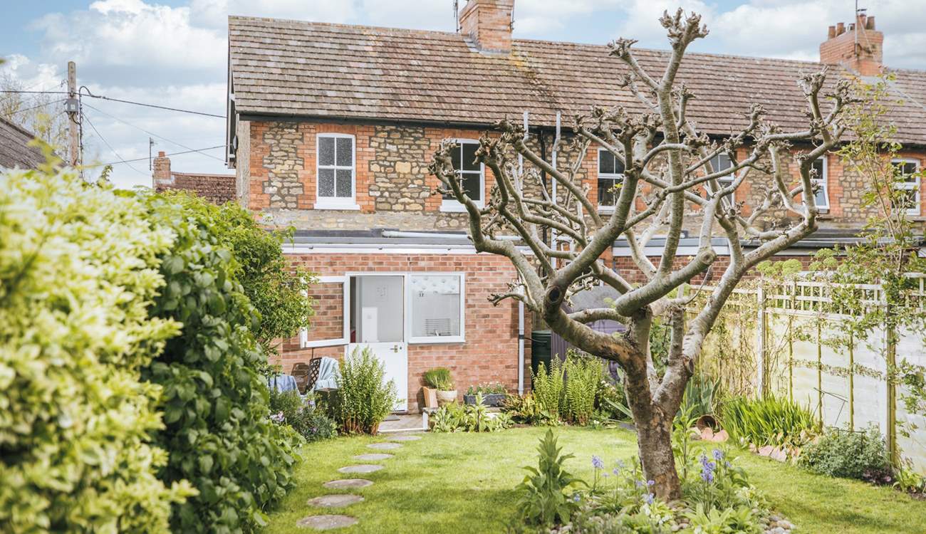 Looking back from the garden.