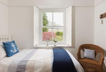 This room has a view of the garden.