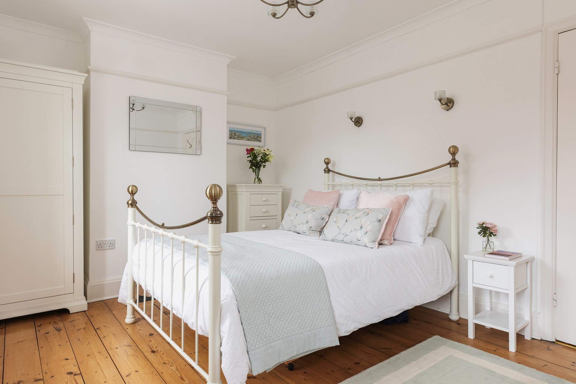 The main bedroom has a beautiful, relaxed charm.