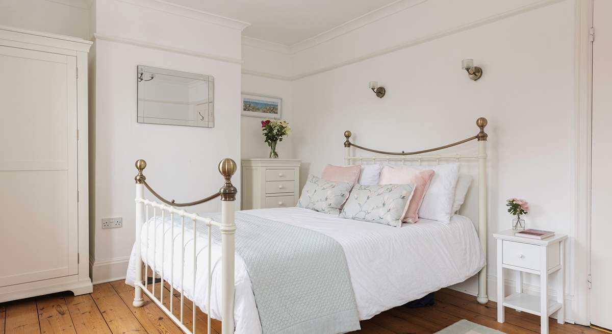 The main bedroom has a beautiful, relaxed charm.