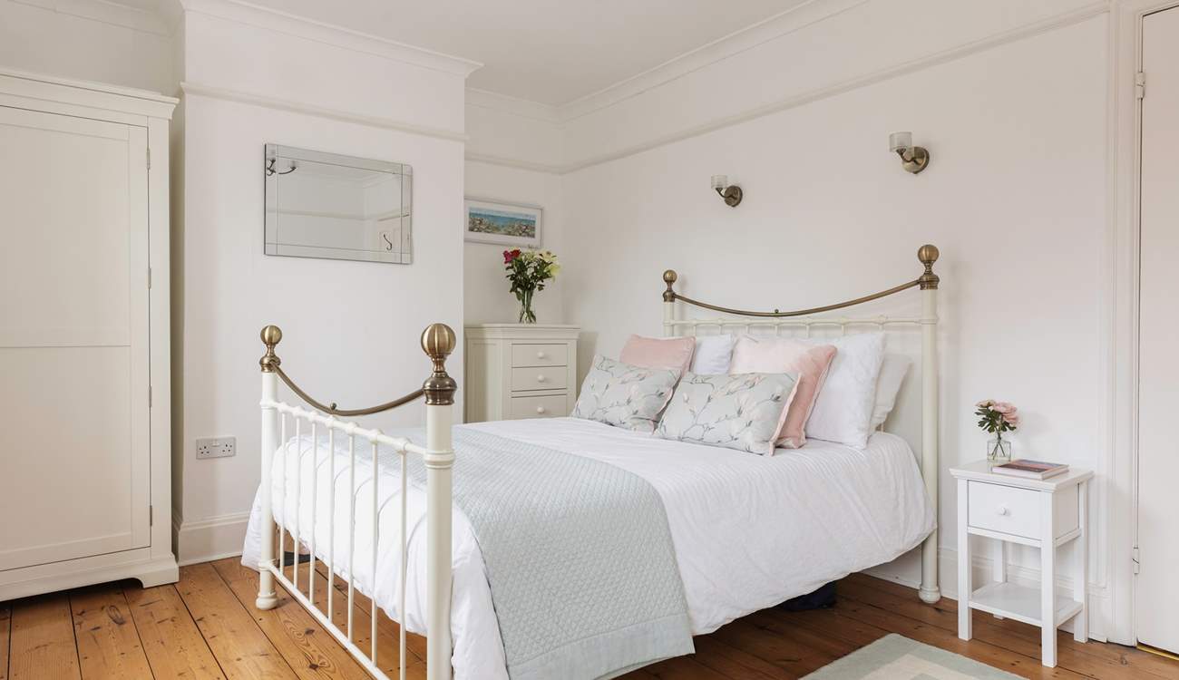 The main bedroom has a beautiful, relaxed charm.