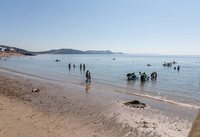 Lyme Regis beach is the perfect spot to dip sandy toes in the sea.