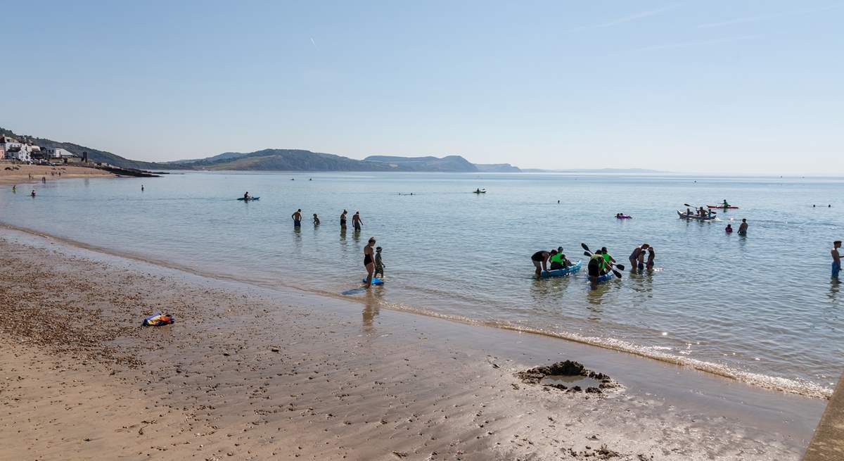 Lyme Regis beach is the perfect spot to dip sandy toes in the sea.