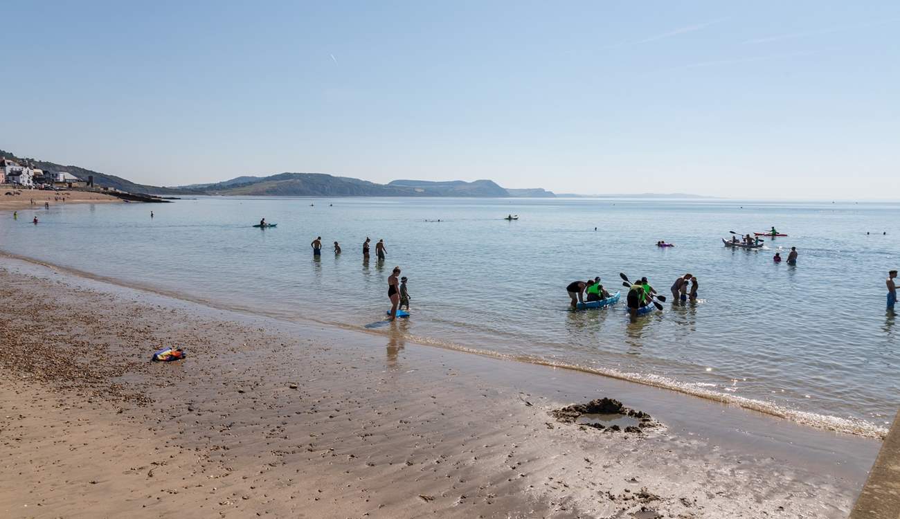 Lyme Regis beach is the perfect spot to dip sandy toes in the sea.