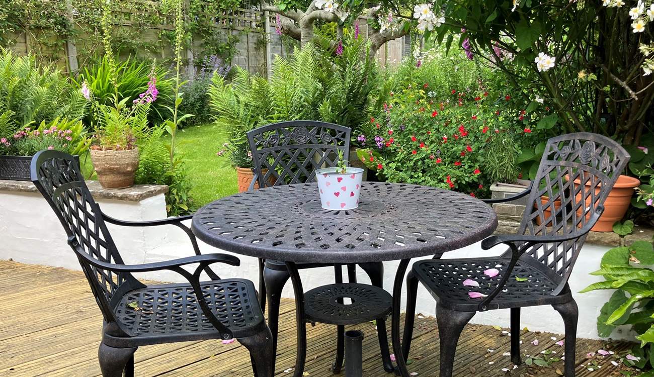 The garden is full of colour.