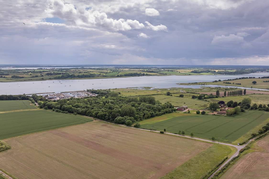 Take in the stunning views of the Orwell and marina a short walk away.