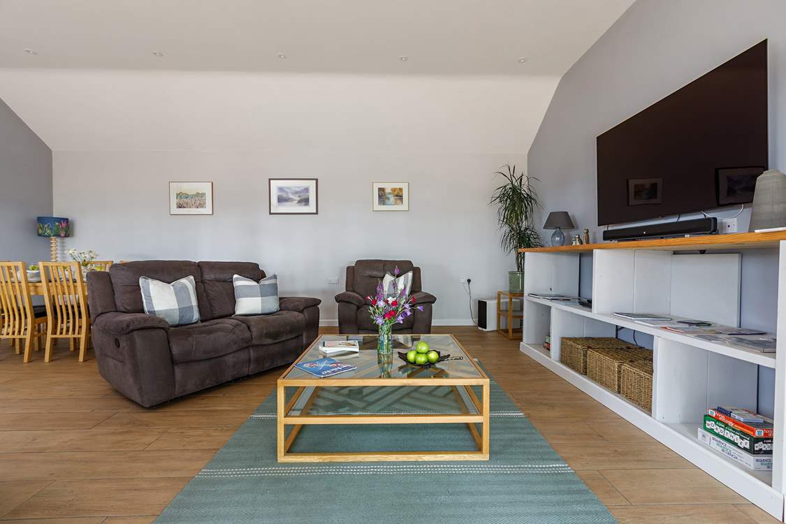 Snuggle up with a movie on the big screen.