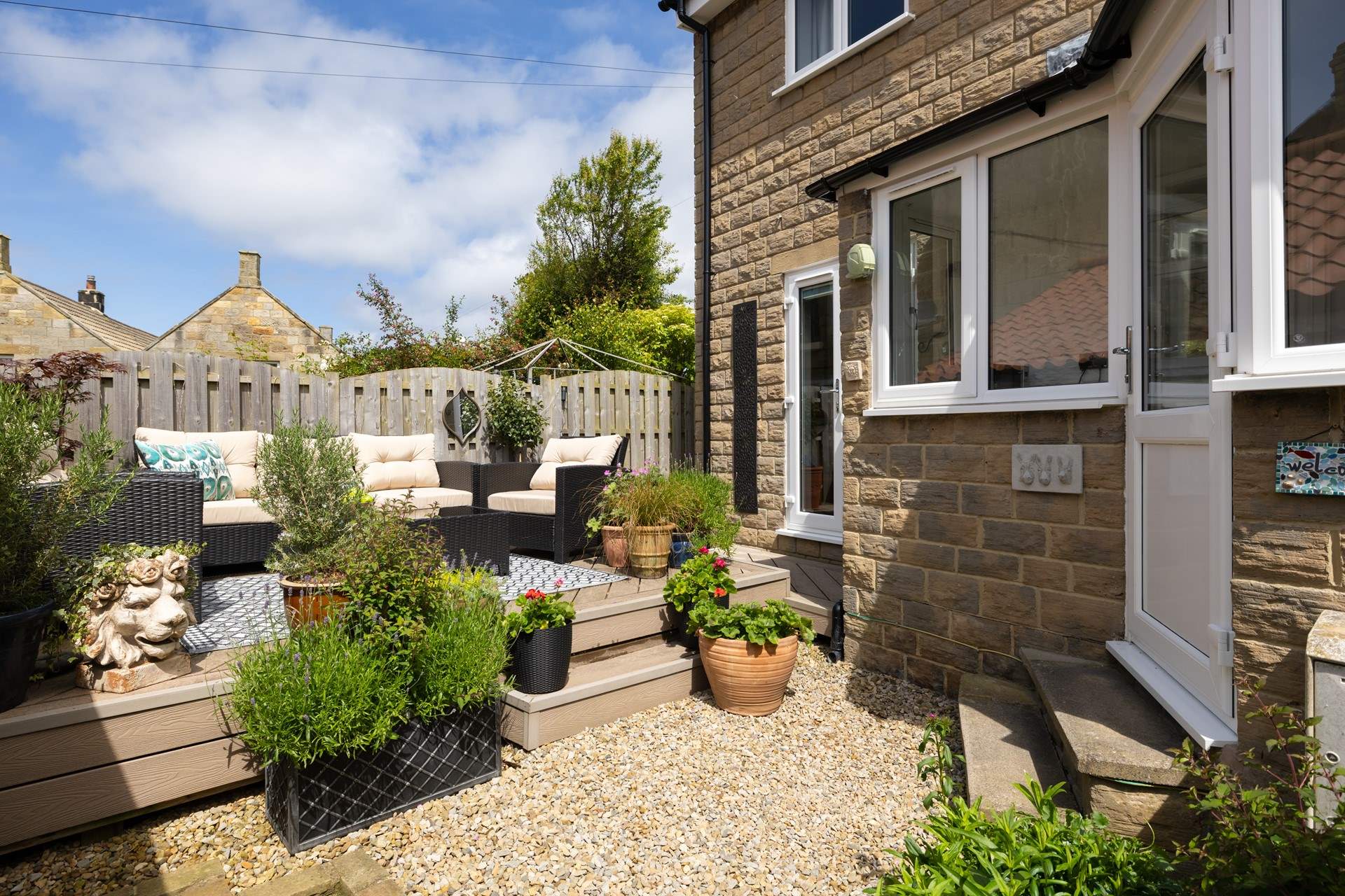 Stylish sunny courtyard to sit and relax.