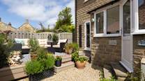 Stylish sunny courtyard to sit and relax.