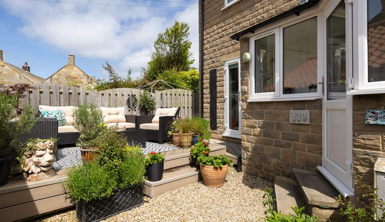 Stylish sunny courtyard to sit and relax.