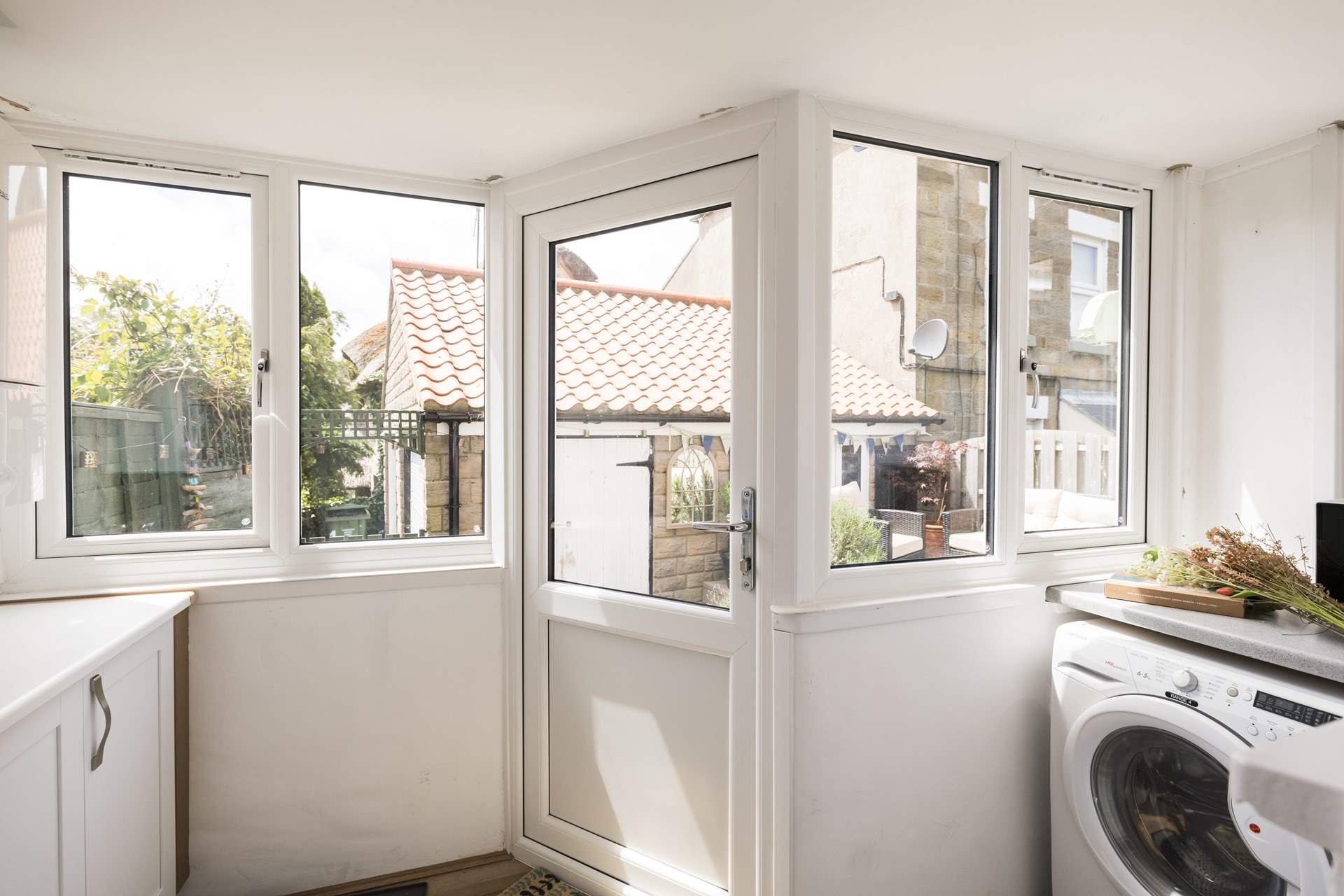 A very useful utility/boot room, perfect for sandy sandals or muddy walking boots. 