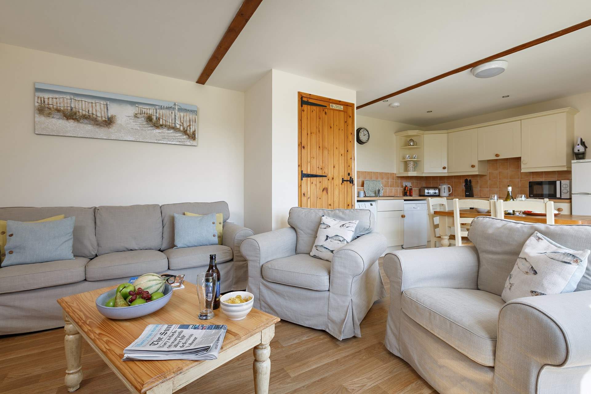 Lovely and light open-plan living.