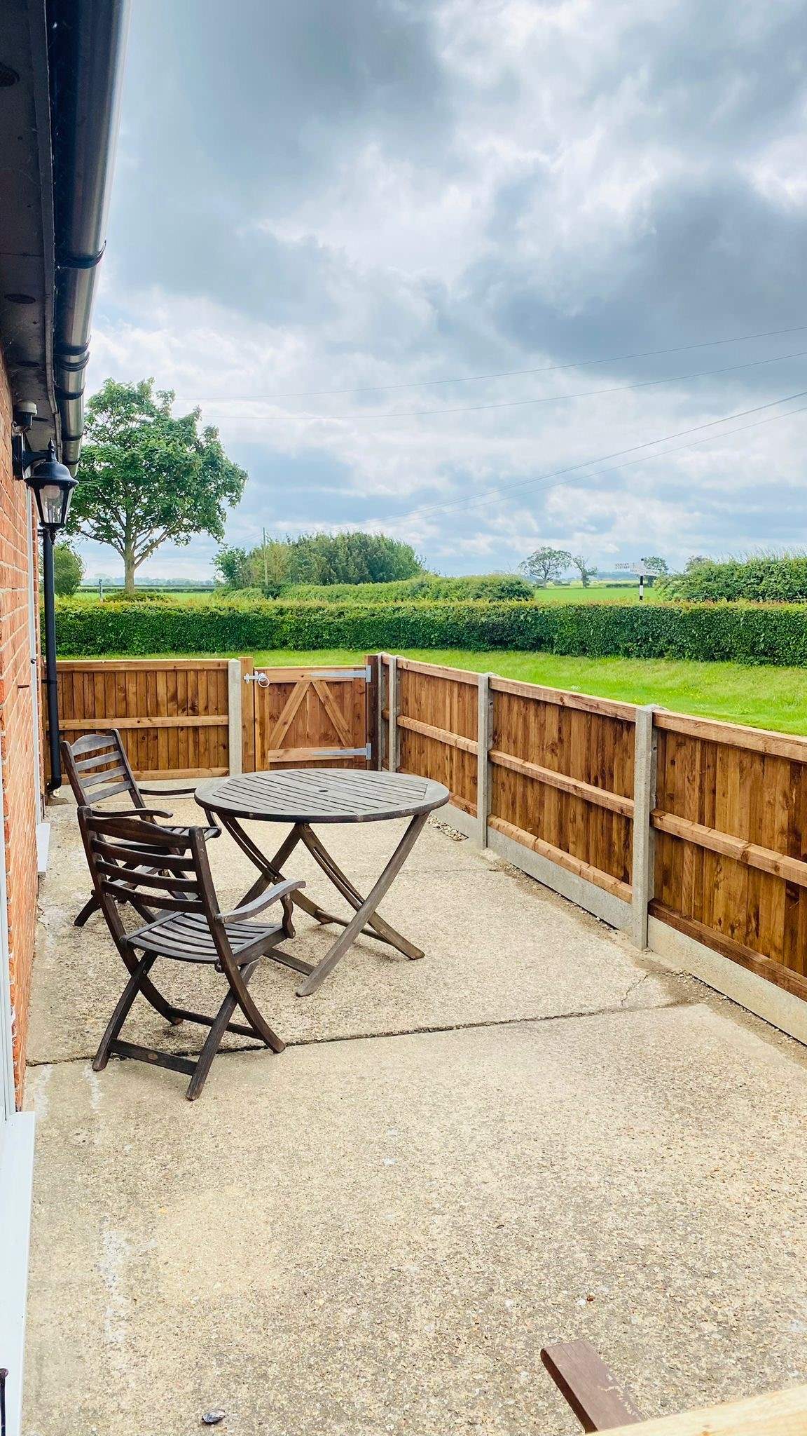 Rural views from the terrace, perfect for stargazing.