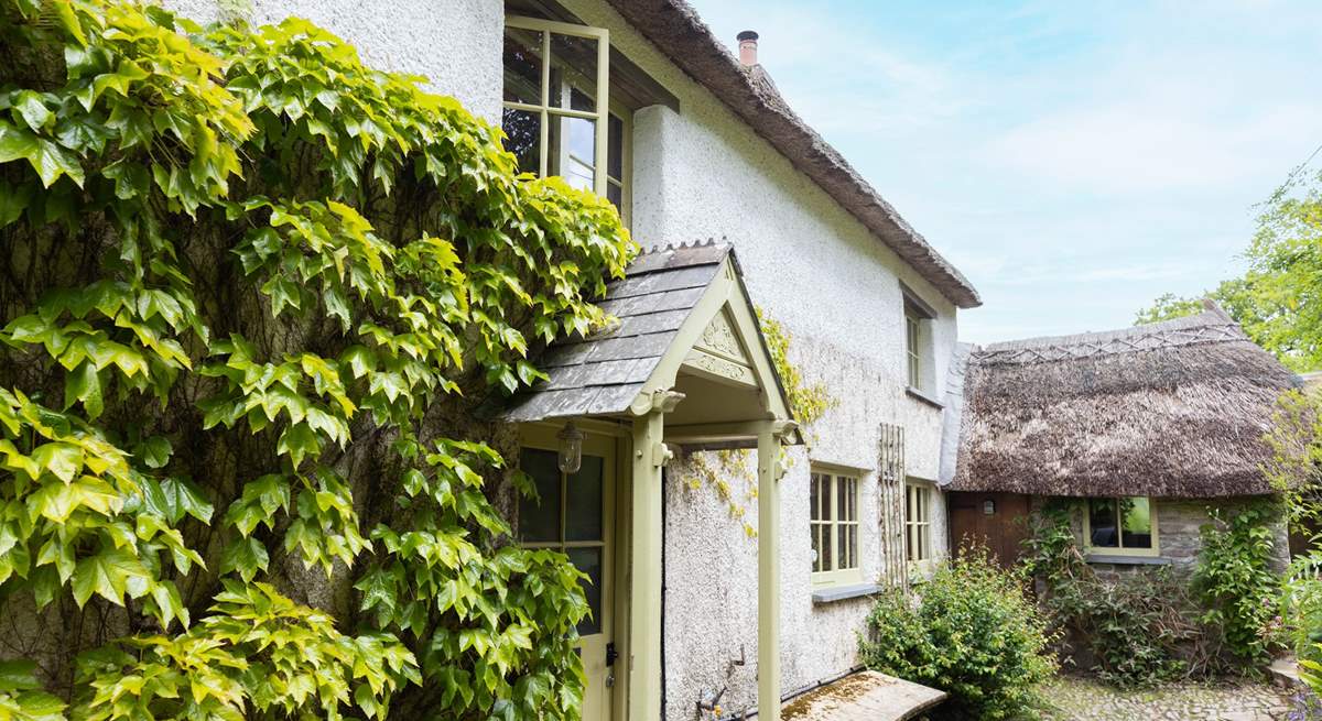 Follow the cobbled path up to the top of the garden.