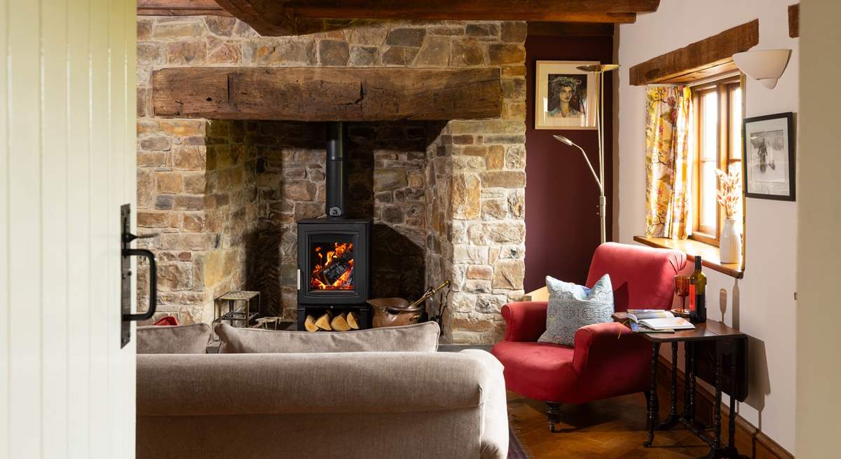 Peeking into the cosy sitting-room.