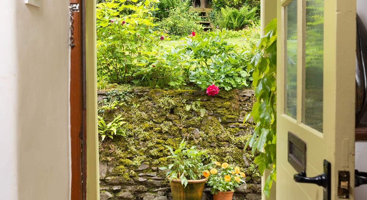 Head out of the front door and into the rambling country garden.