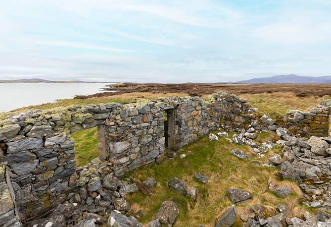 The old croft house still sits on the sea shore.