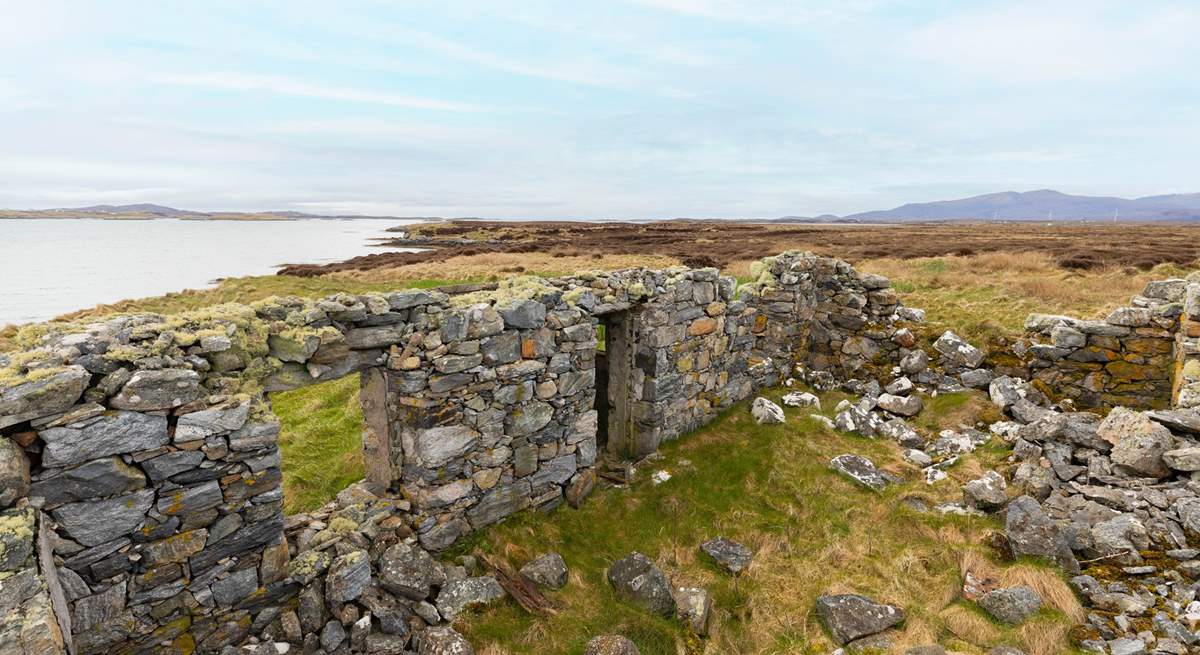 The old croft house still sits on the sea shore.