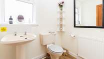 The handy downstairs cloakroom.