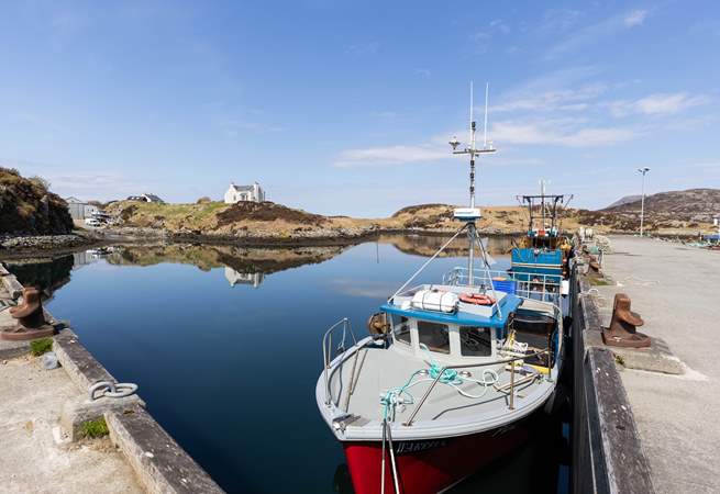 The picturesque local port where fresh shellfish is brought in. 