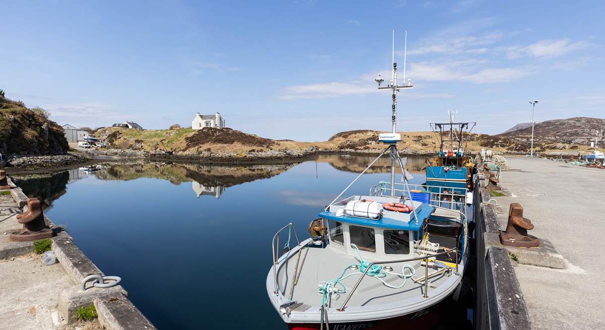 The picturesque local port where fresh shellfish is brought in. 