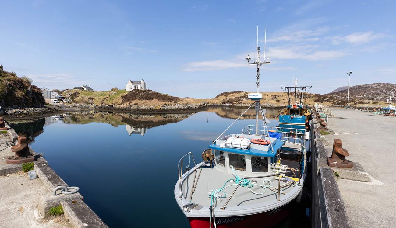 The picturesque local port where fresh shellfish is brought in. 