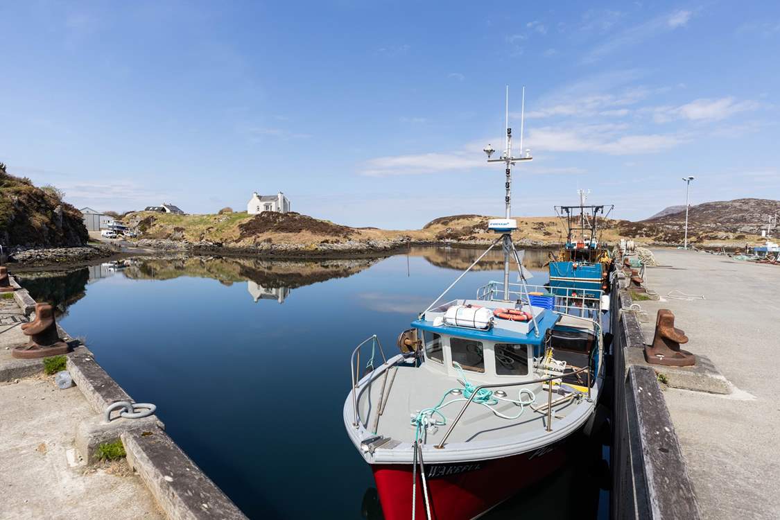 The picturesque local port where fresh shellfish is brought in.