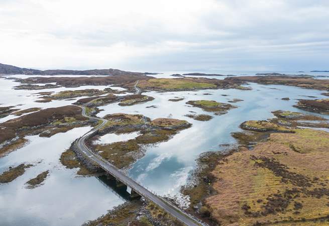 Look how the sun reflects off these Hebridean Lochs. 