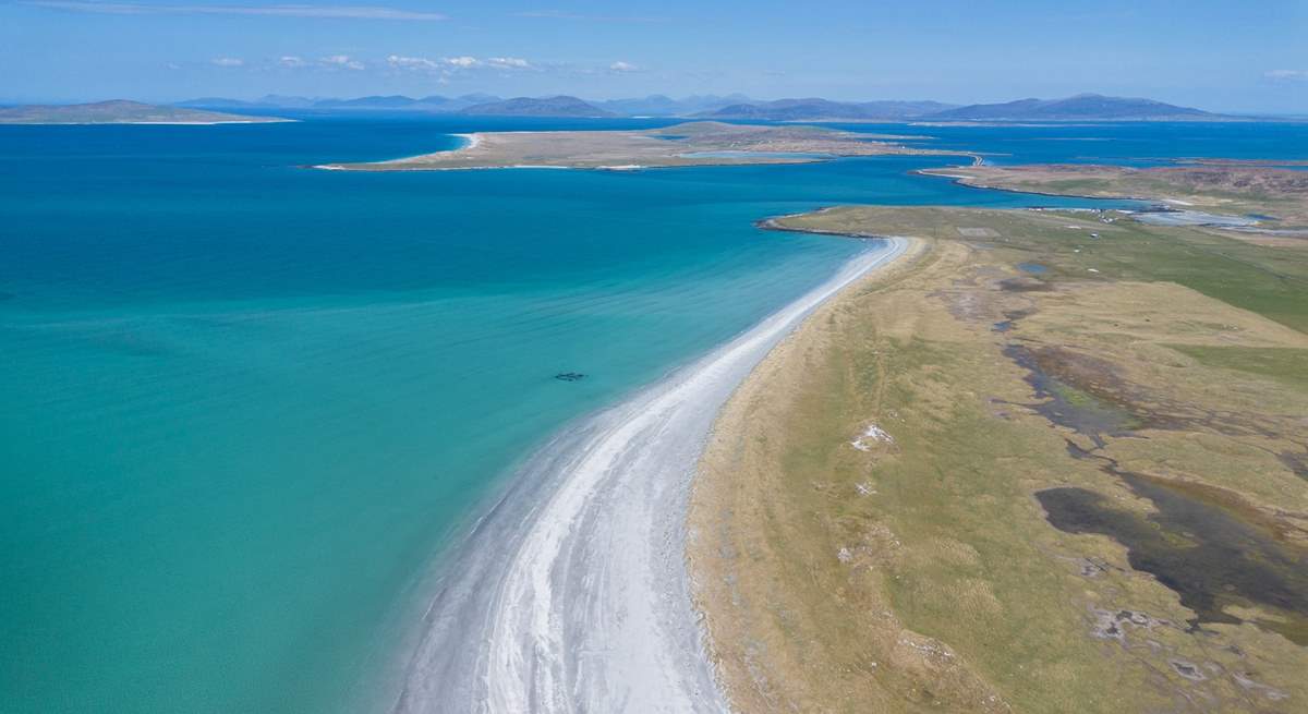 Pure white sands and azure seas.