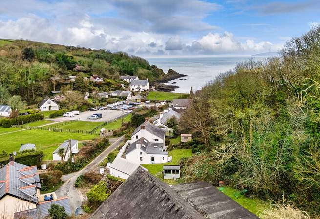 Take in the captivating views of Cwm yr Eglwys. (Valley of the Church). The sheltered, sandy cove is just a short stroll away. 