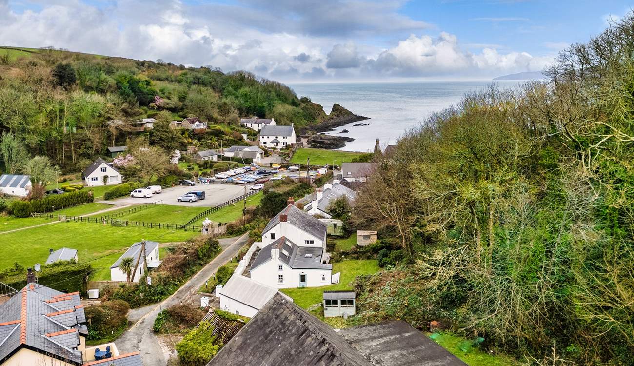 Take in the captivating views of Cwm yr Eglwys. (Valley of the Church). The sheltered, sandy cove is just a short stroll away. 