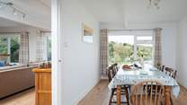 The large windows throughout the property draw the stunning views in. 
