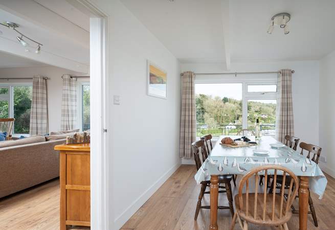 The large windows throughout the property draw the stunning views in. 