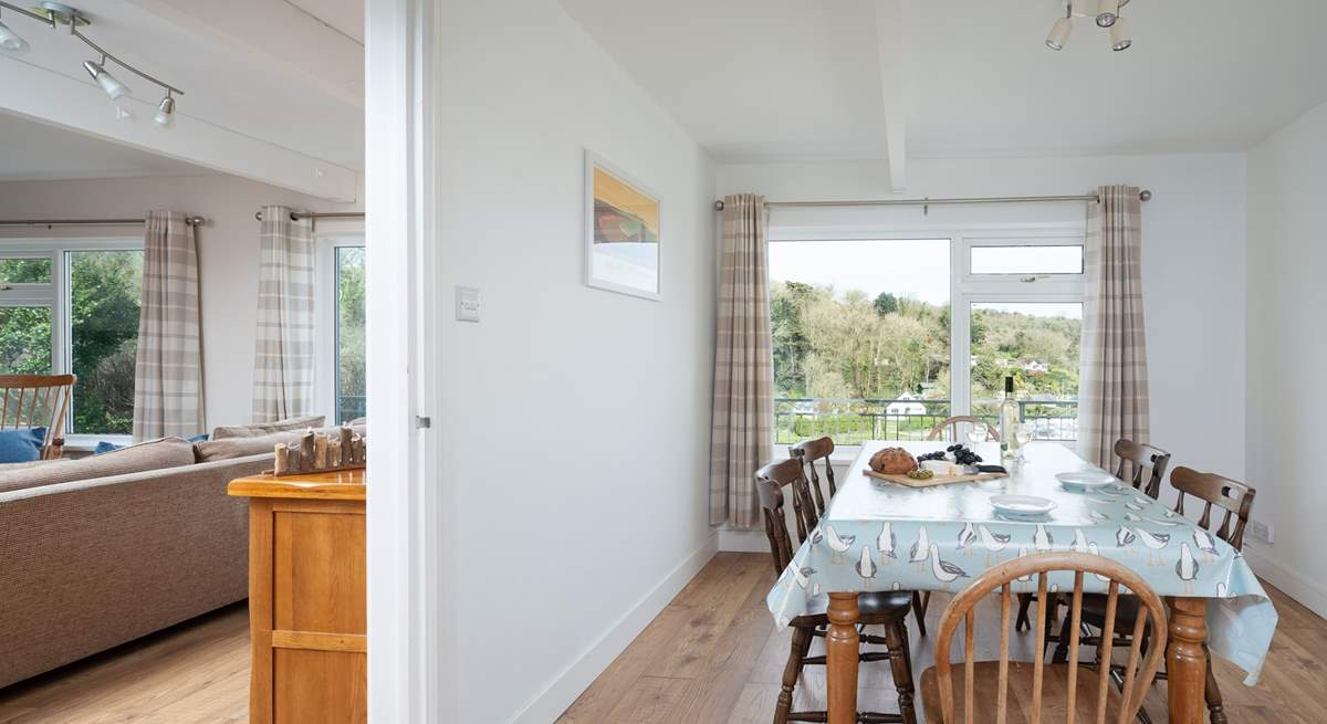 The large windows throughout the property draw the stunning views in. 