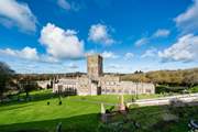 Majestic St David's Cathedral. Enjoy the mystical vibe of the small city, which offers an array of good eateries, boutique shops, where boat trips may be booked and galleries.